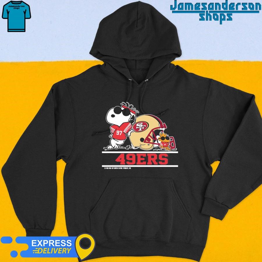 official-san-francisco-49ers-snoopy-football-captain-peanuts-team-hoodie Authentic San Francisco 49ers Snoopy Gridiron Captain Peanuts Team Hoodie