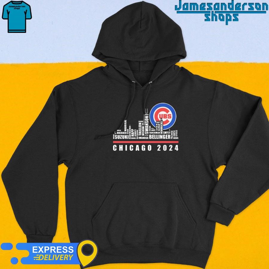 official-chicago-cubs-players-name-skyline-chicago-2024-hoodie Official Chicago Cubs Players Name Skyline Chicago 2024 Hoodie
