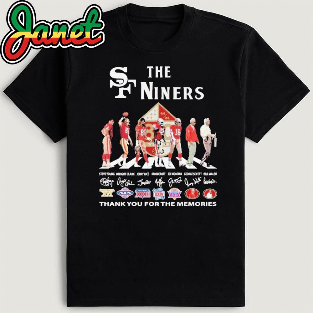 the-niners-san-francisco-49ers-signature-thank-you-for-the-memories-shirt-1 The Niners San Francisco 49ers Signature Appreciation for the Memories T-Shirt