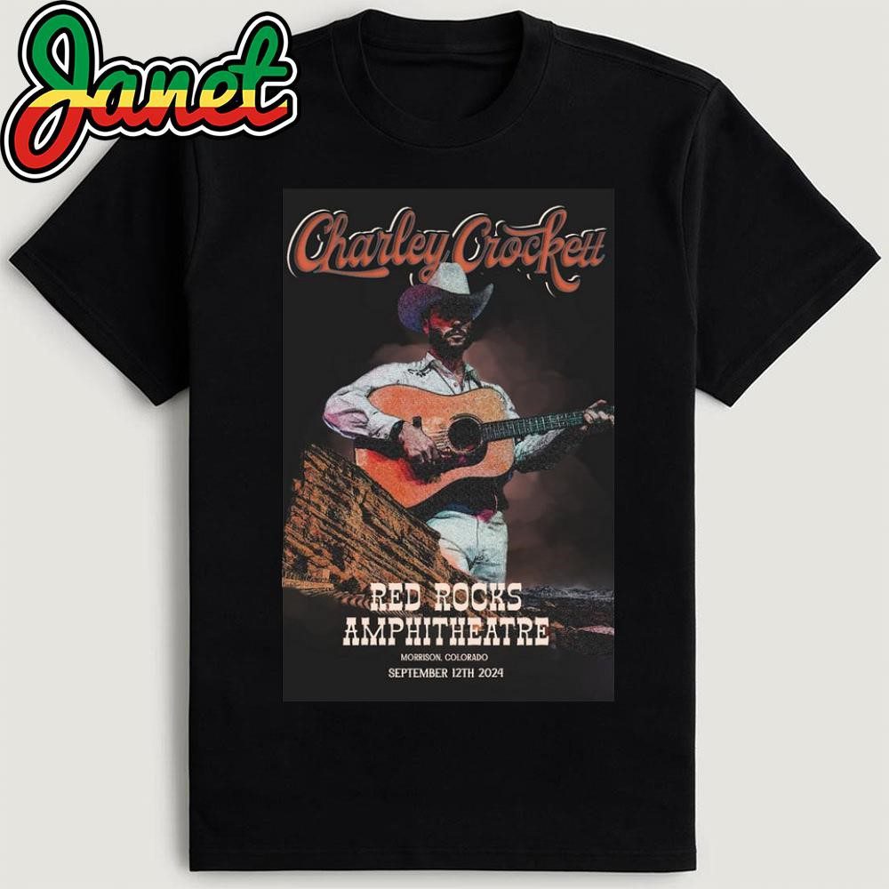 charley-crockett-september-12-2024-in-morrison-co-tour-poster-shirt-1 Charley Crockett September 12, 2024 in Morrison, CO Event Poster Tee