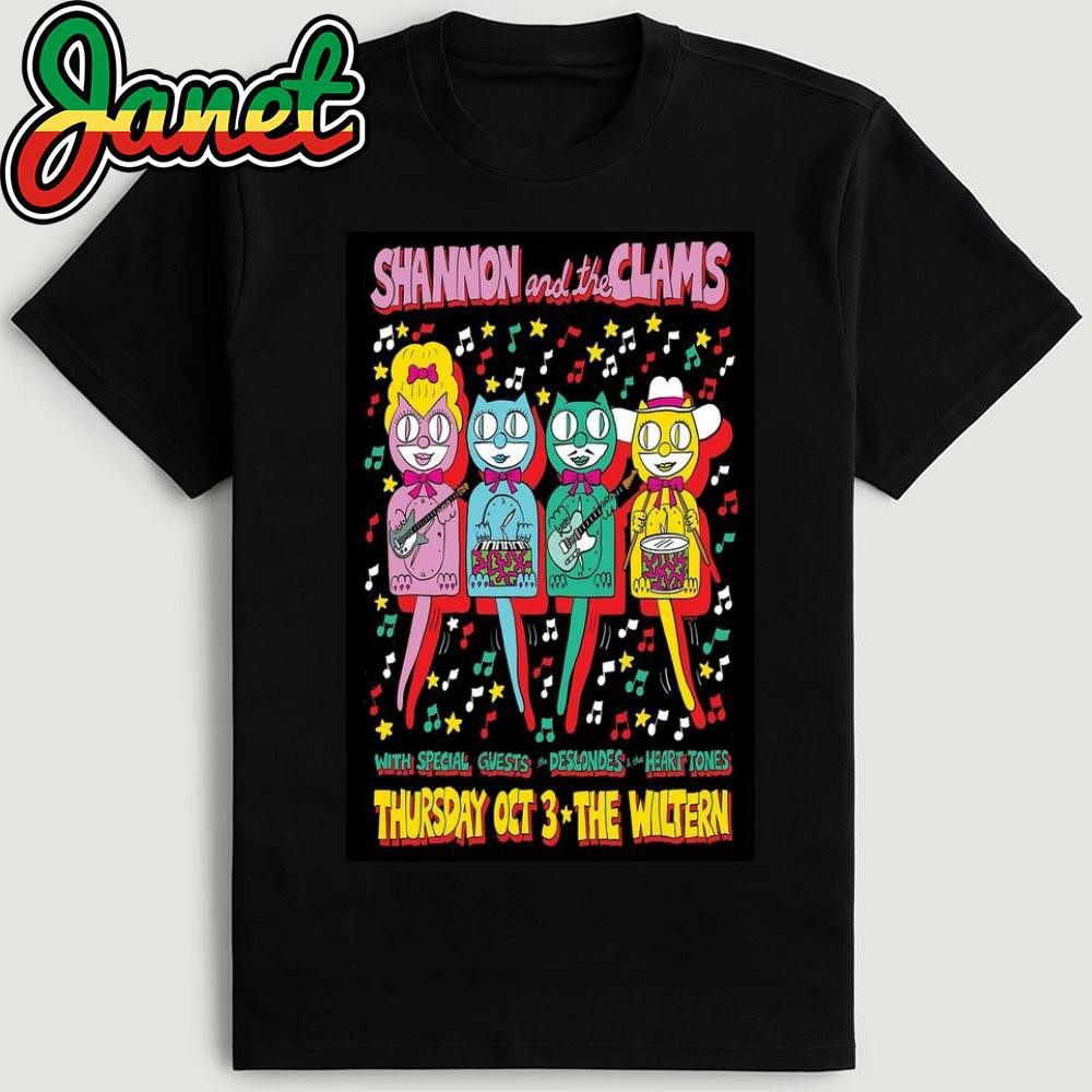 shannon-and-the-clams-at-the-wiltern-in-los-angeles-ca-on-october-3-2024-poster-shirt-1 Shannon And The Clams At The Wiltern In Los Angeles, CA On October 3 2024 Poster Shirt