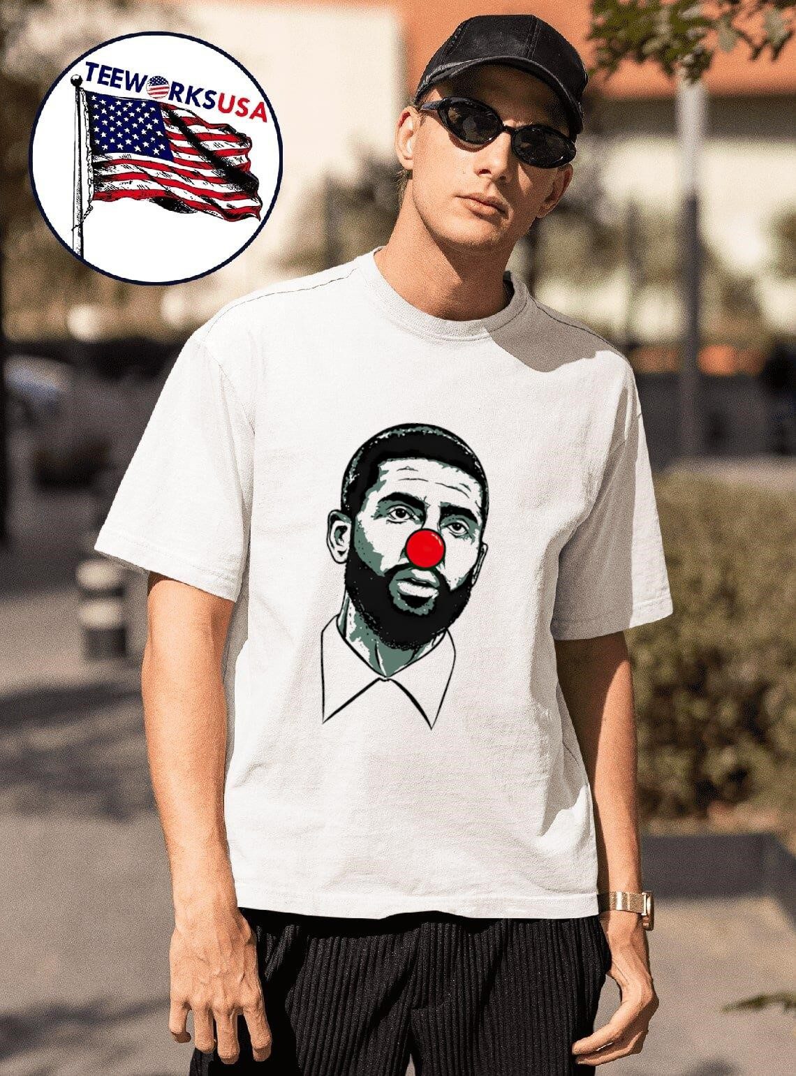 niokrv9s-dave-portnoy-taunts-kyrie-irving-with-a-clown-unisex-t-shirt-1 Dave Portnoy Mocks Kyrie Irving with a Clown Shirt