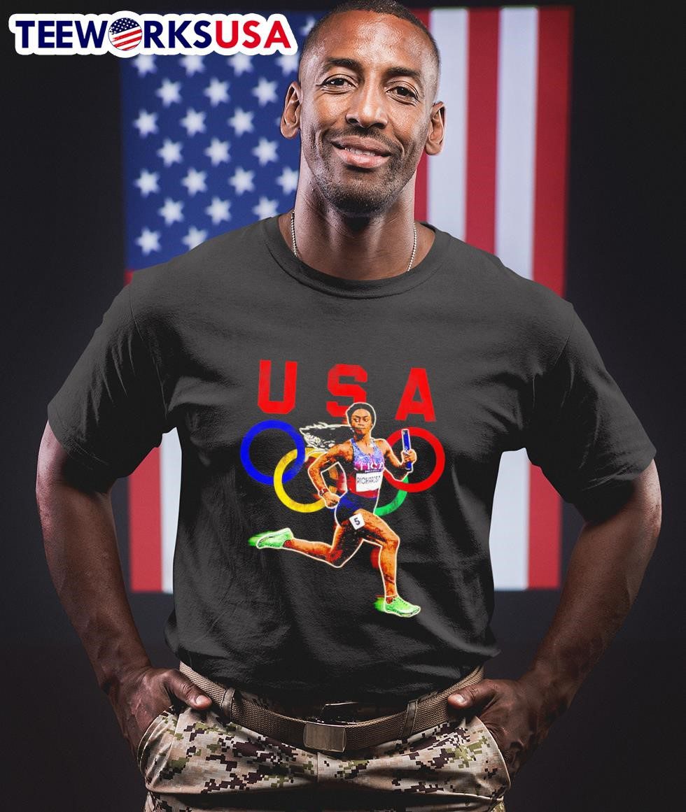 shacarri-richardson-usa-track-and-field-olympics-2024-unisex-t-shirt-1 Sha’carri Richardson USA Track and Field Olympics 2024 tee