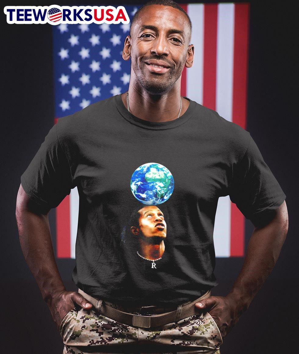 ronaldinho-gaucho-world-ball-on-head-unisex-t-shirt-1 Ronaldinho Gaúcho world ball on head shirt