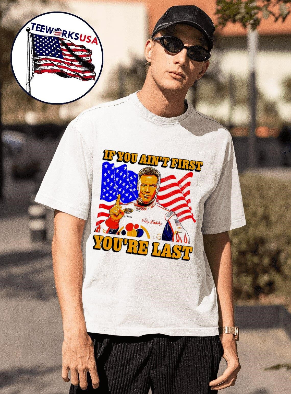 ricky-bobby-if-you're-not-leading-you're-trailing-american-flag-unisex-t-shirt-1 Ricky Bobby if you're not leading you're trailing American flag shirt