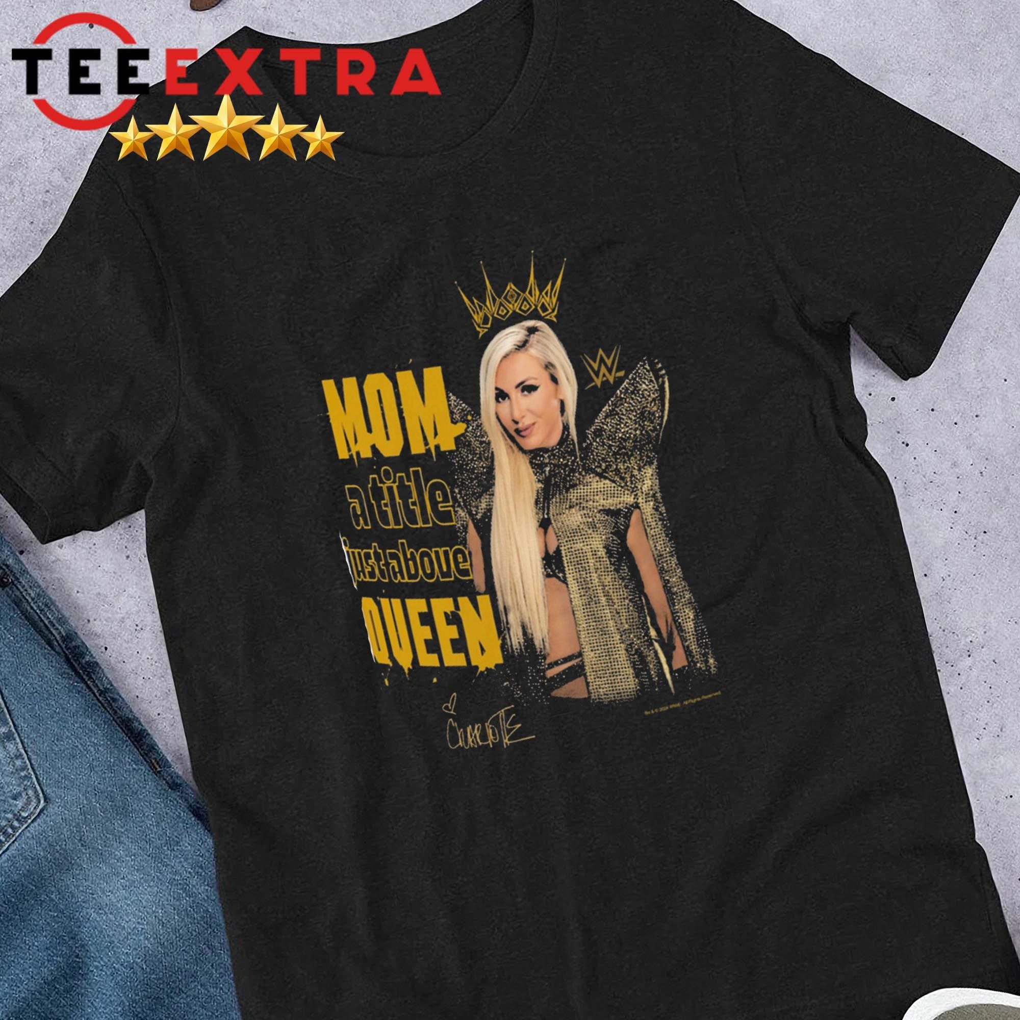 ripple-junction-black-charlotte-flair-queen-mom-mothers-day-shirt Ripple Junction Black Charlotte Flair Queen Mom Mother's Day T-Shirt