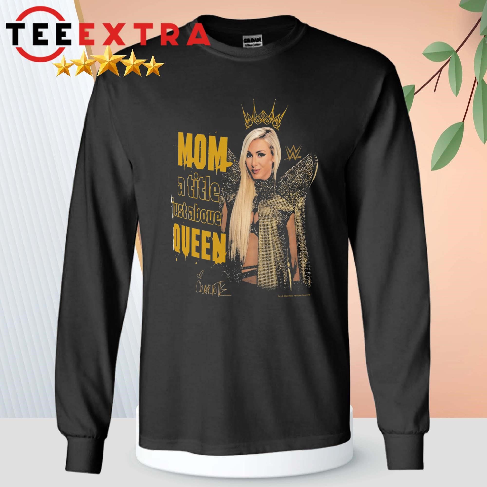 ripple-junction-black-charlotte-flair-queen-mom-mothers-day-sweater Ripple Junction Black Charlotte Flair Queen Mom Mother's Day Sweater