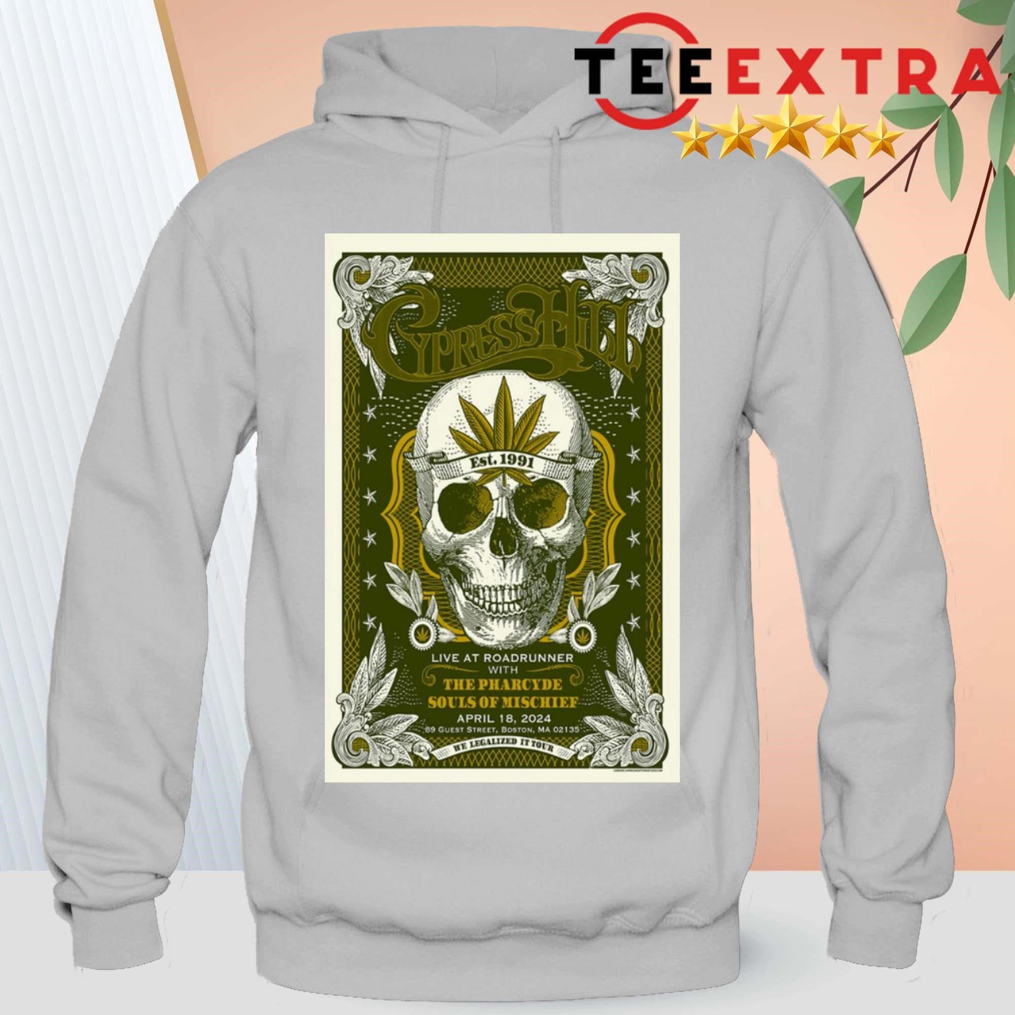 cypress-hill-april-18-2024-roadrunner-boston-ma-hoodie Cypress Hill April 18, 2024 Roadrunner, Boston, MA Hoodie