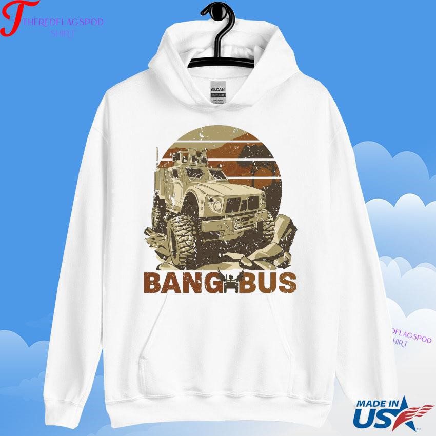 official-bang-bus-usa-armored-car-hoodie Authentic Bang Bus USA Reinforced Vehicle Hoodie