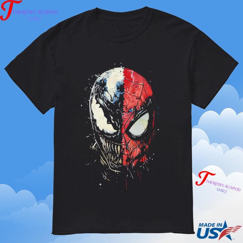 symbiotic-geek-uprising-spiderman-and-venom-t-shirt Symbiotic Geek Uprising Spiderman And Venom T-Shirt