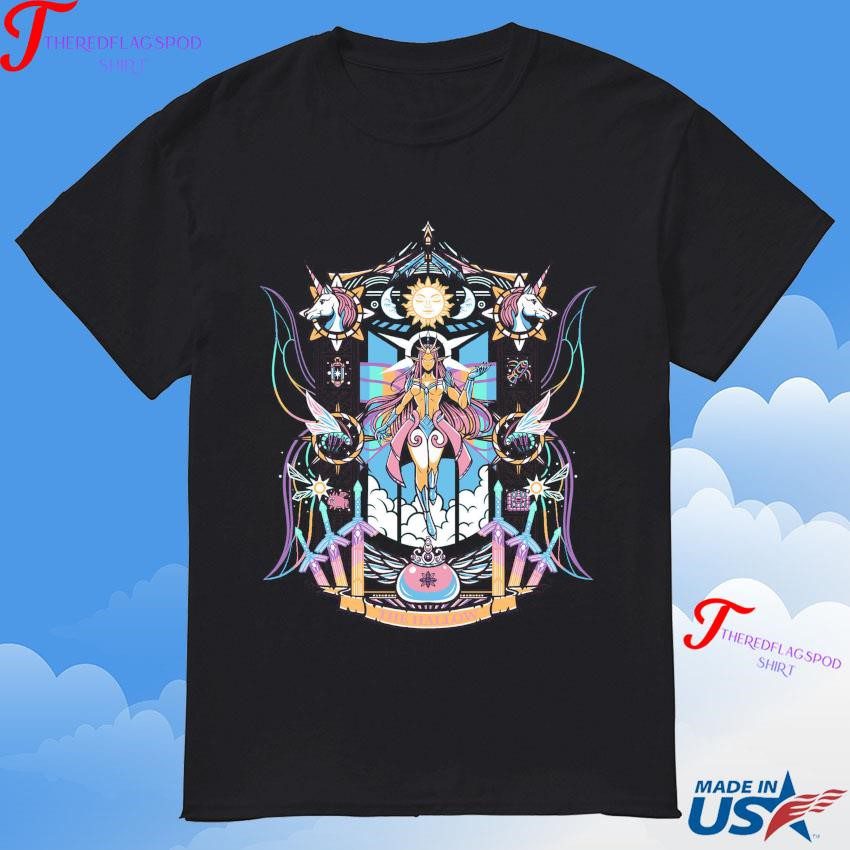 terraria-the-hallow-light-and-queen-slime-t-shirt Terraria The Hallow Glow And Monarch Slime T-Shirt