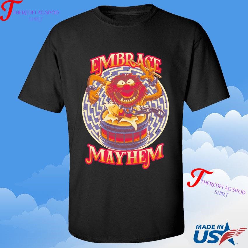 official-embrace-mayhem-muppet-animal-drumming-shirt-1 Official Embrace Mayhem Muppet Animal Drumming T-shirt