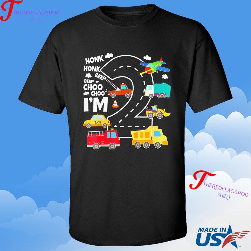 official-2-year-old-transportation-birthday-boy-2nd-toddler-truck-car-honk-beep-choo-im-shirt-1 Official 2 Year Old Transportation Birthday Boy 2nd Toddler Truck Car Honk Beep Choo I'm T-shirt