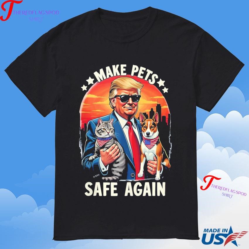 official-pro-trump-save-our-pets-us-elections-voter-2024-make-pets-safe-again-funny-trump-presidential-debate-t-shirt Authorized Pro Trump Protect Our Animals US Elections Participant 2024 Ensure Pet Safety Once More Humorous Trump Presidential Discussion T-Shirt