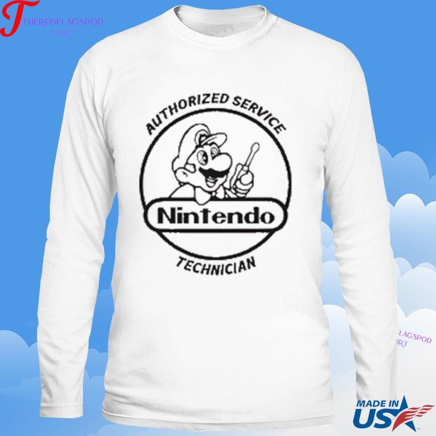 official-authorized-service-nintendo-technician-super-mario-sweatshirt Certified Licensed Repair Nintendo Expert Super Mario Sweatshirt