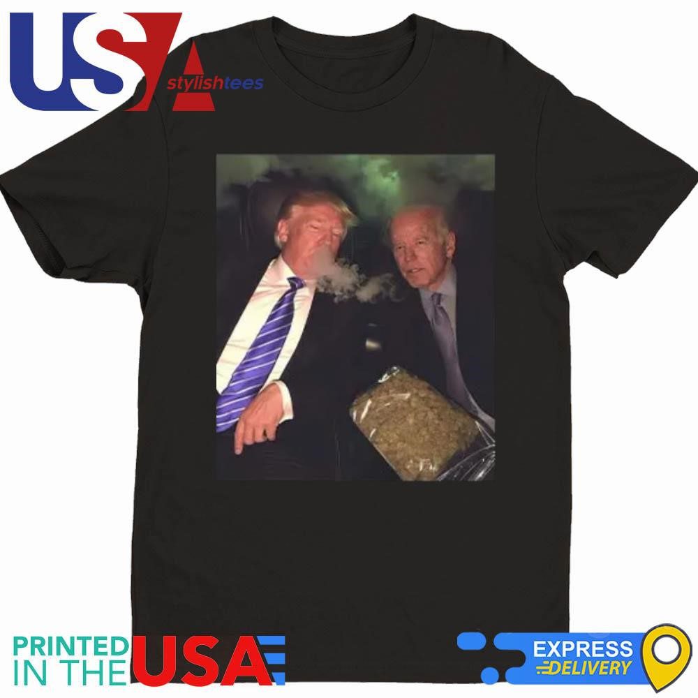 trump-and-biden-smoking-weed-shirt-1 Trump And Biden Enjoying Cannabis Shirt