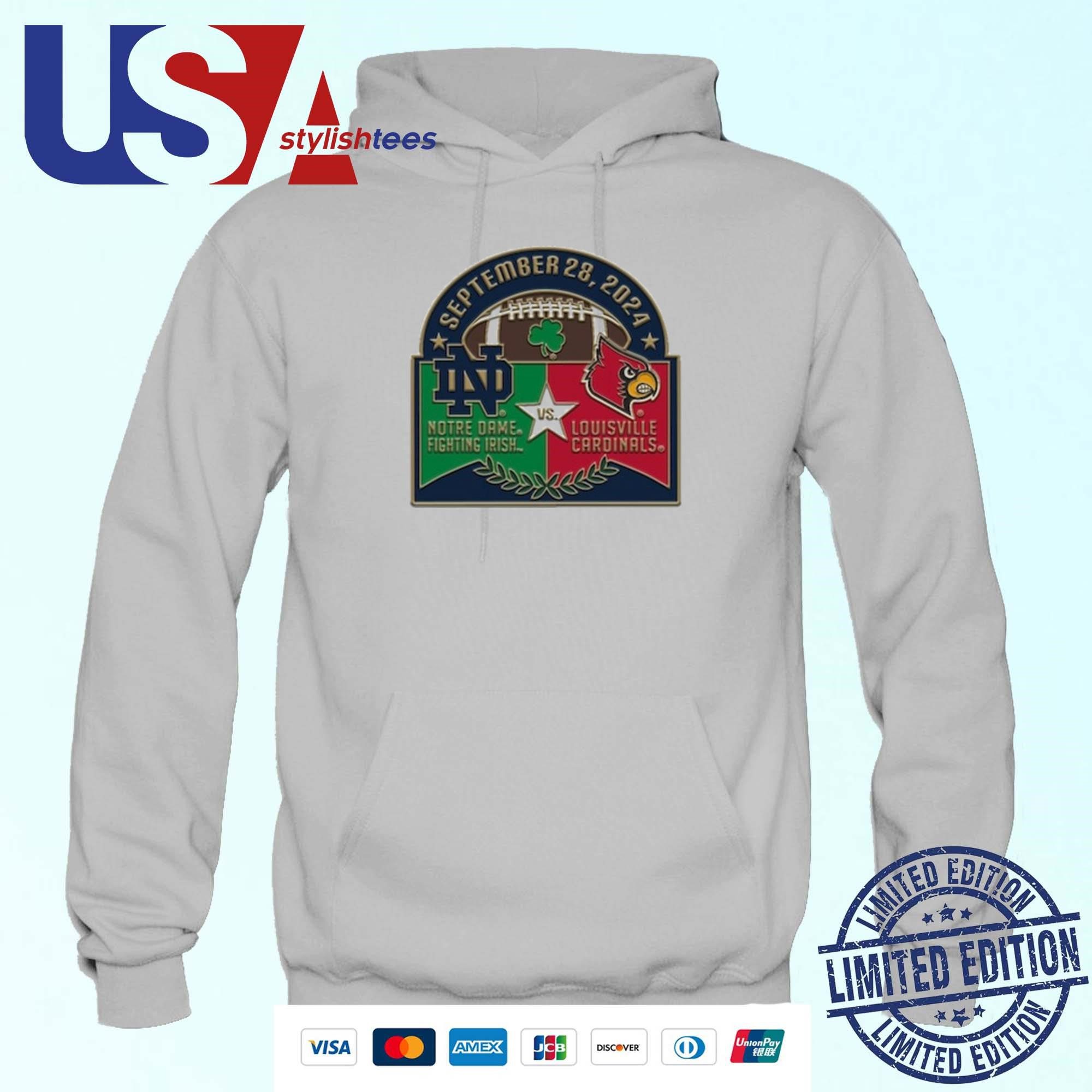 notre-dame-fighting-irish-vs-louisville-cardinals-september-28-2024-hoodie Notre Dame Fighting Irish Against Louisville Cardinals September 28 2024 Hoodie