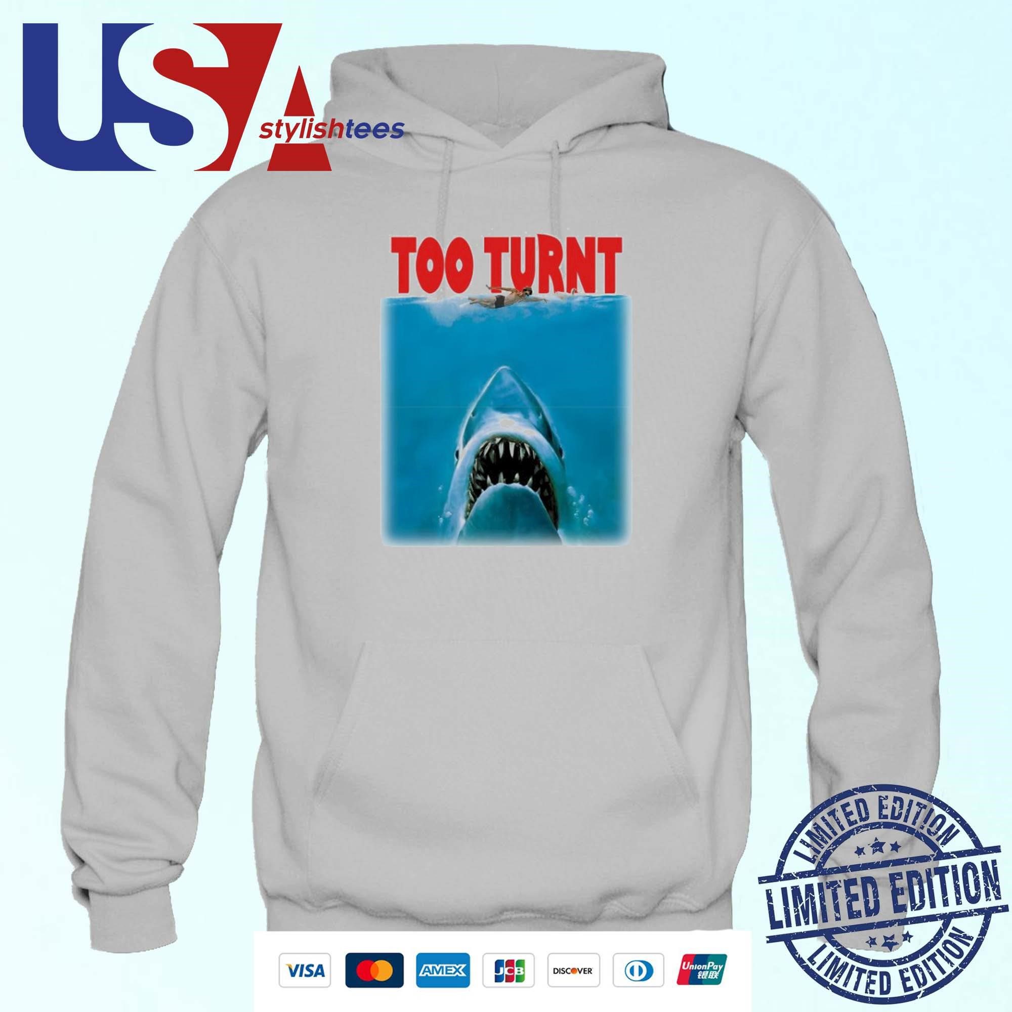 tooturnttony-merch-shark-week-too-turnt-hoodie Tooturnttony Merchandise Shark Celebration Too Turnt Hoodie