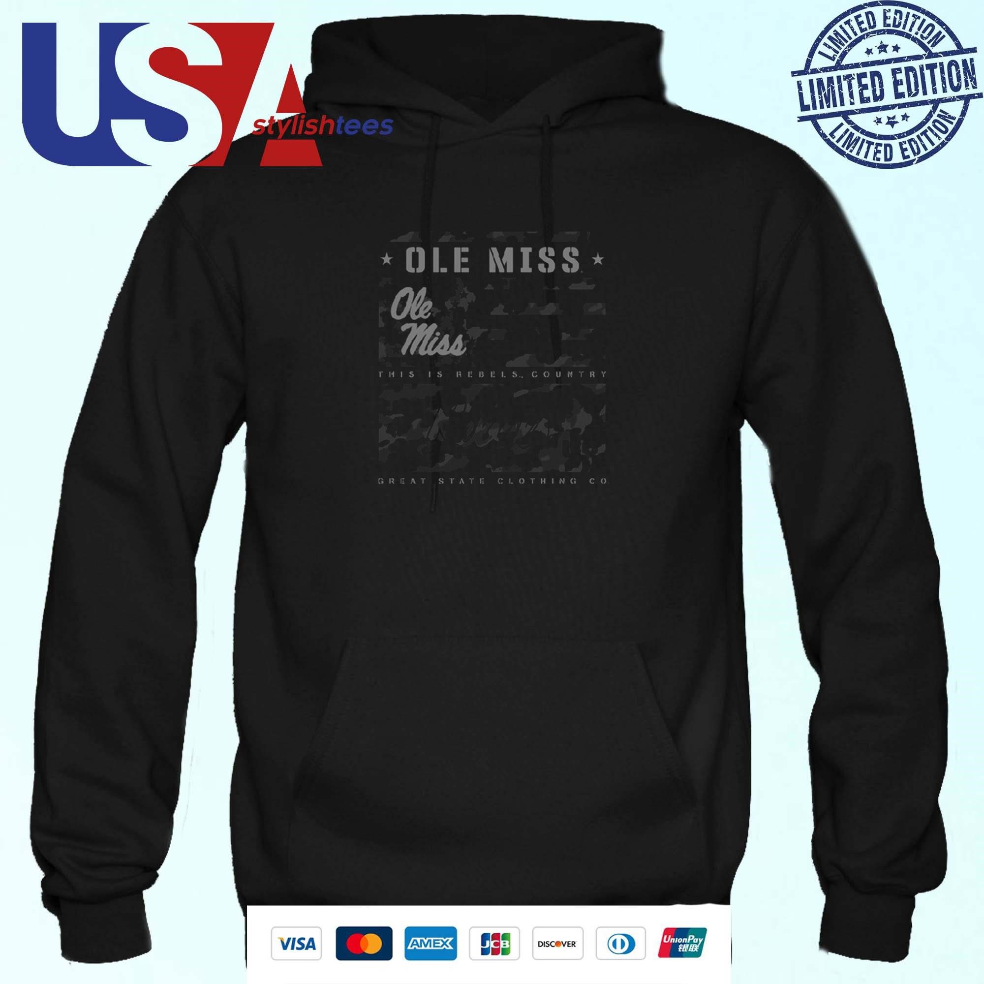 ole-miss-rebels-camo-flag-panel-great-state-clothing-co-hoodie Ole Miss Rebels Camouflage Banner Panel Great State Apparel Co Hoodie