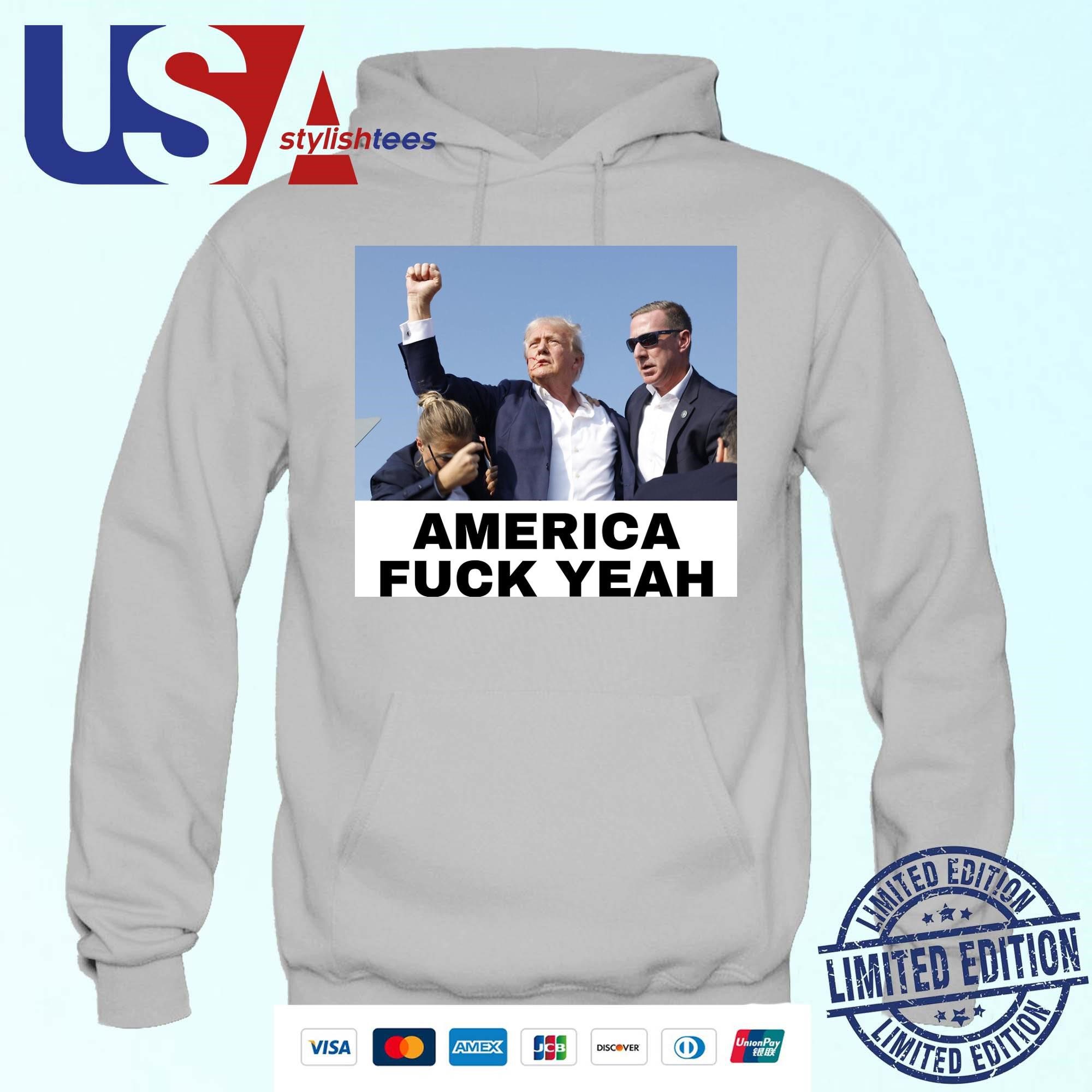 official-america-fuck-yeah-donald-trump-assassination-attempt-2024-hoodie Official America Heck Yeah Donald Trump Assassination Attempt 2024 Hoodie