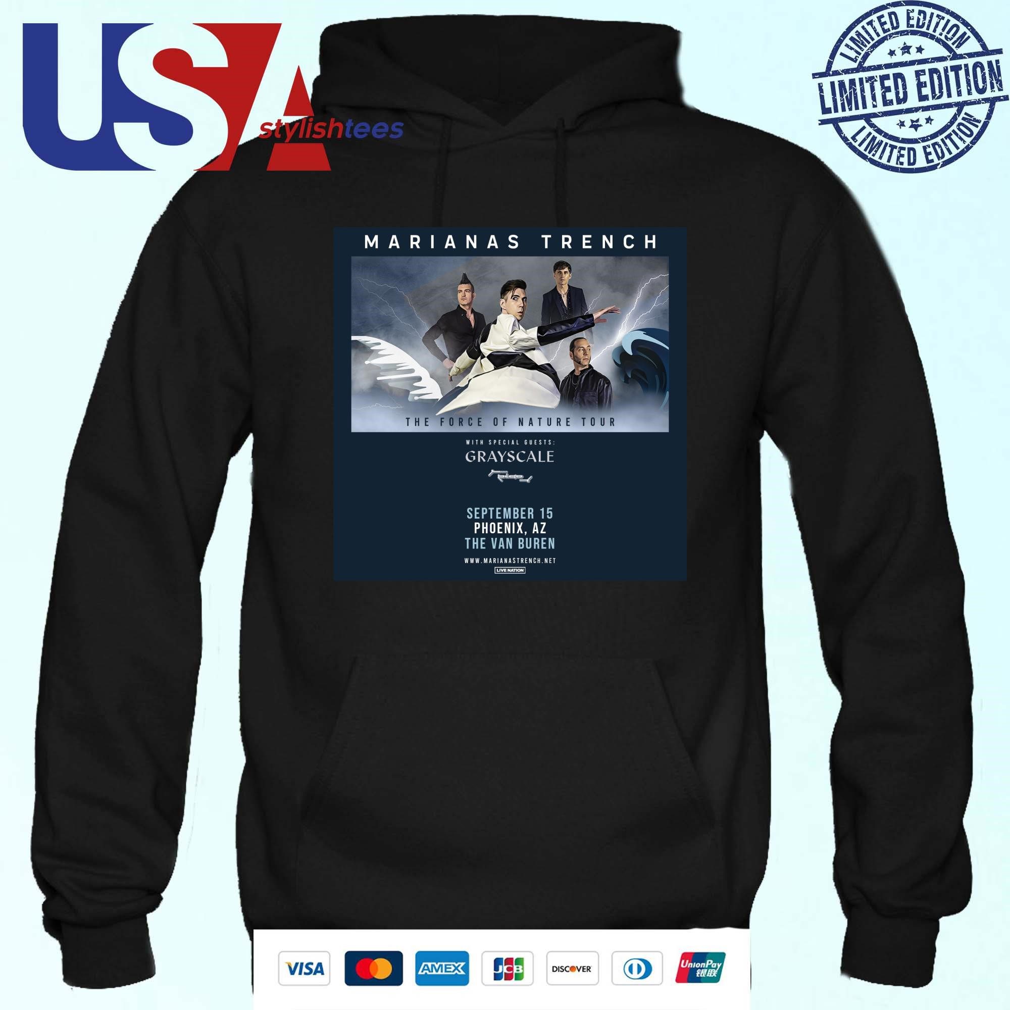 official-marianas-trench-announce-the-force-of-nature-tour-2024-hoodie Marianas Trench Herald The Force of Nature Tour 2024 Hoodie