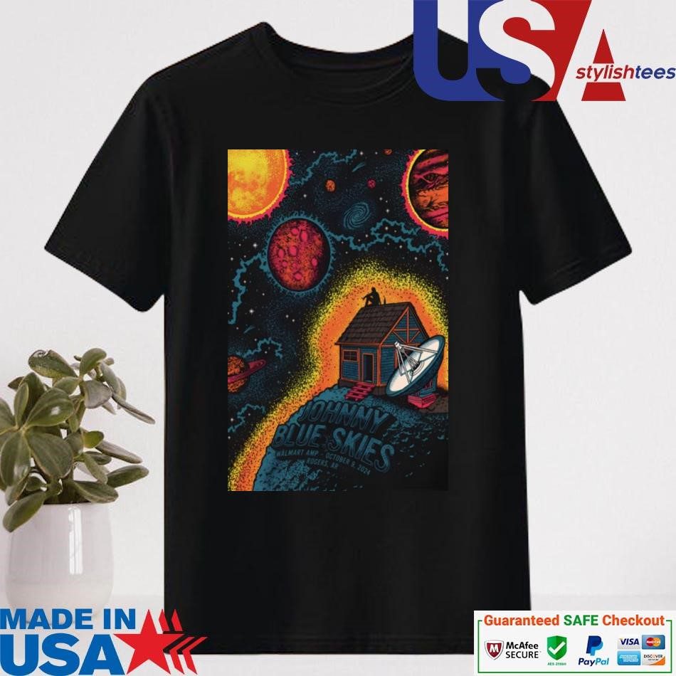genuine-johnny-blue-skies-oct-9-2024-rogers-ar-walmart-amp-concert-shirt-1 Genuine Johnny Blue Skies Oct 9 2024 Rogers, AR Walmart AMP Concert Shirt