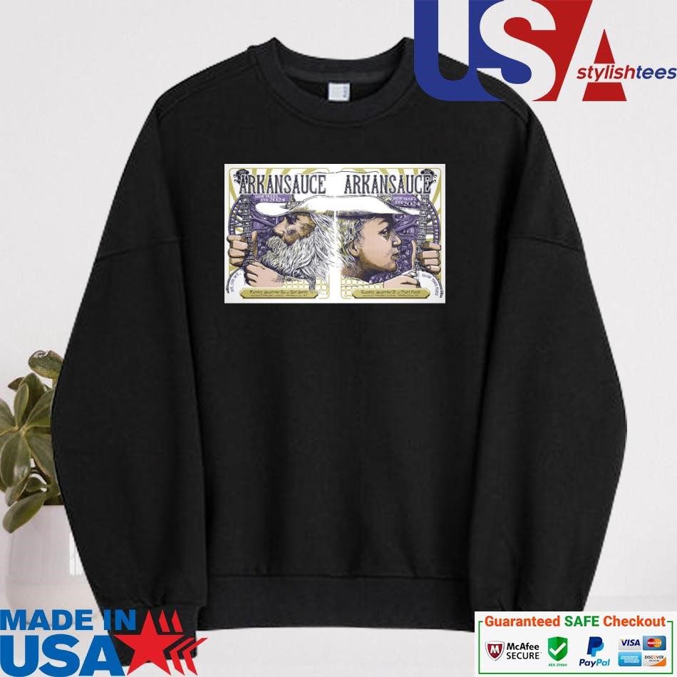official-arkansauce-georges-majestic-lounge-fayetteville-ar-us-dec-30-31-2024-concert-sweater Official Arkansauce George's Majestic Lounge, Fayetteville AR US Dec 30-31 2024 Concert sweater
