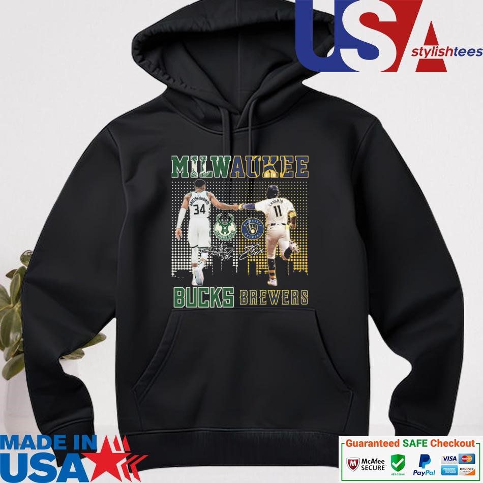 official-milwaukee-bucks-x-milwaukee-brewers-skyline-signatures-hoodie Official Milwaukee Bucks x Milwaukee Brewers Skyline Signatures hoodie