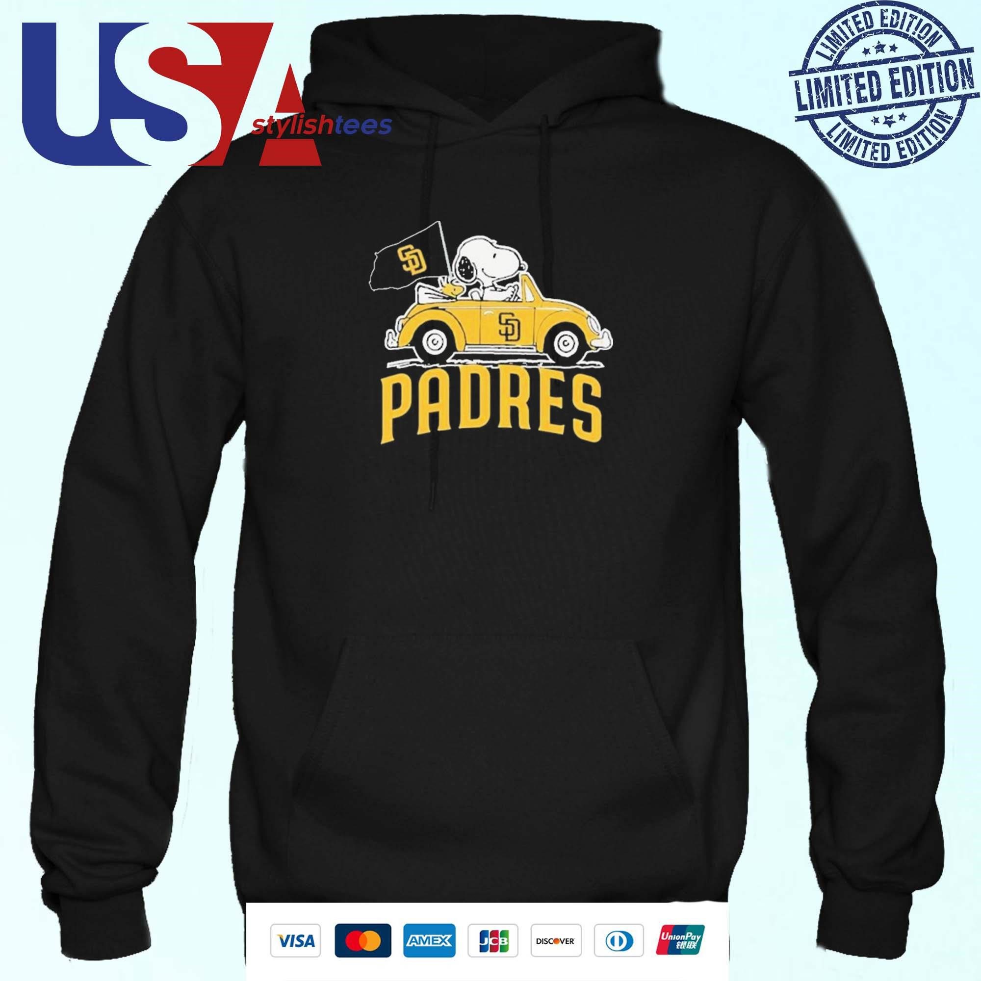 snoopy-and-woodstock-x-san-diego-padres-october-driving-car-2024-hoodie Snoopy And Woodstock X San Diego Padres 2024 October Car Driving Hoodie