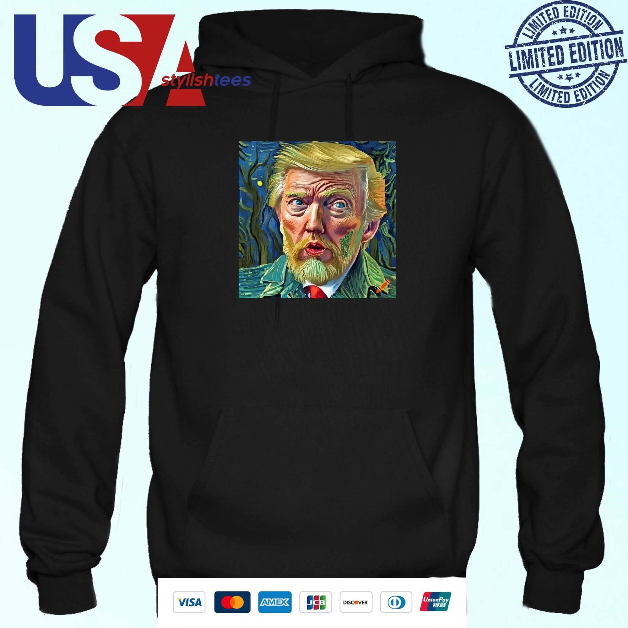 official-donald-trump-styled-as-van-gogh-with-an-ear-bandage-hoodie Official Donald Trump styled as Van Gogh with an ear bandage Hoodie