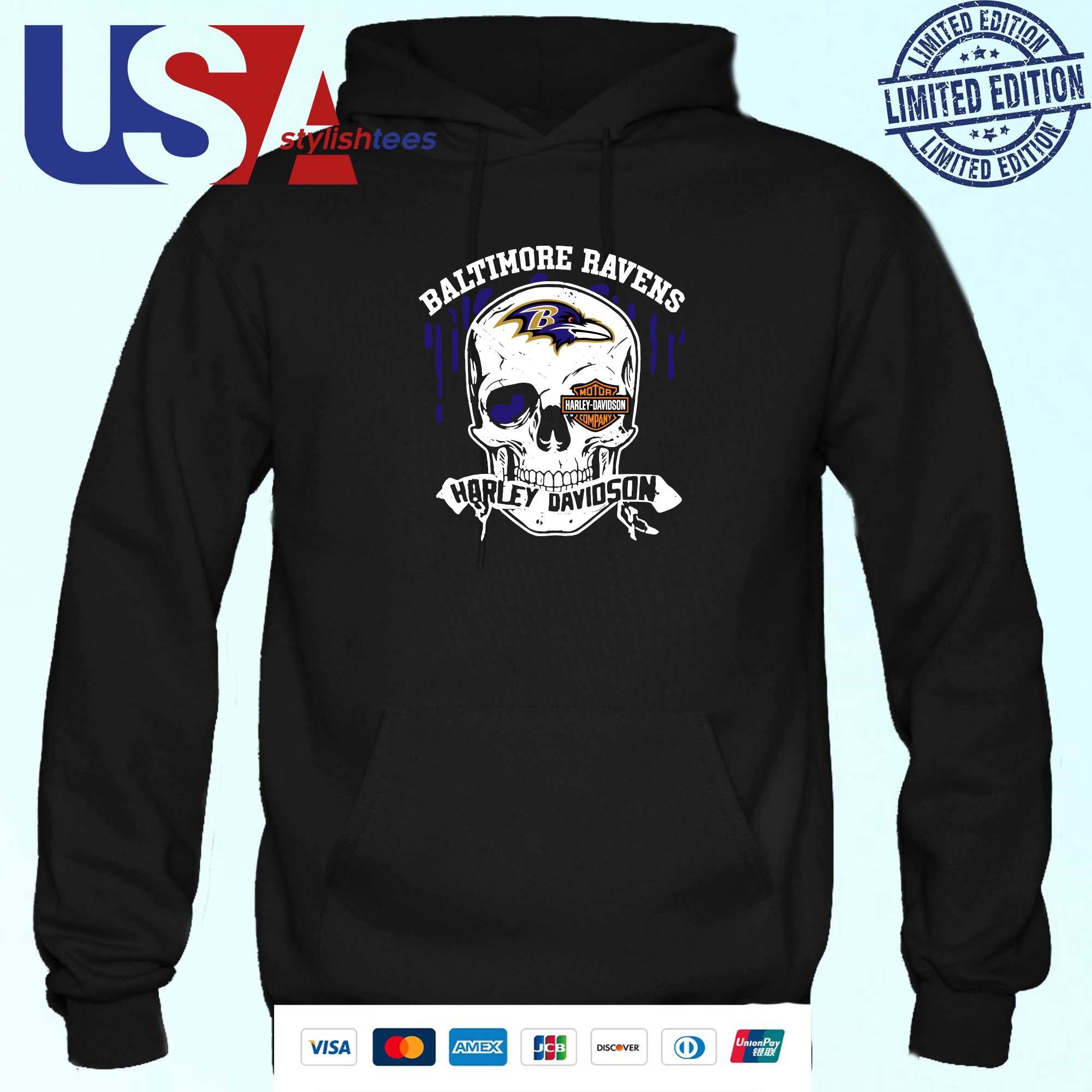 original-baltimore-ravens-harley-davidson-skull-halloween-2024-hoodie Authentic Baltimore Ravens Harley Davidson Skull All Hallows' Eve 2024 Hoodie