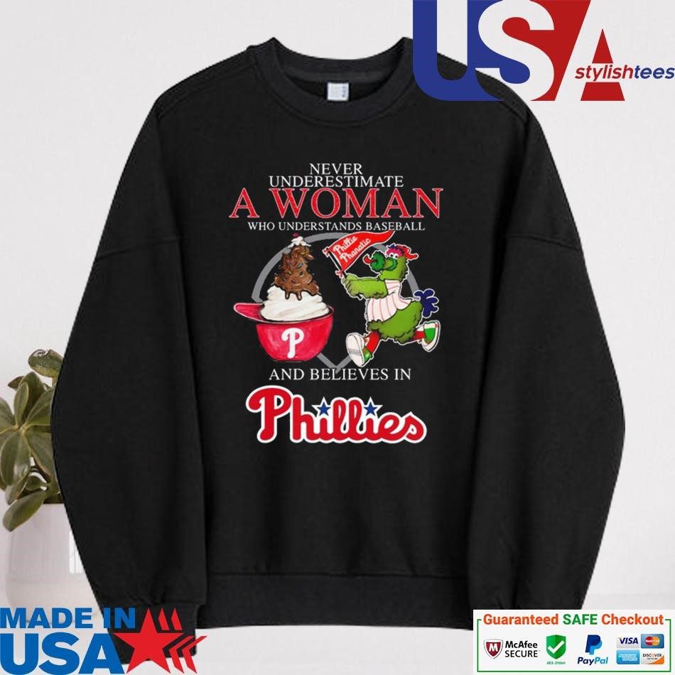 official-never-underestimate-a-woman-who-understands-baseball-and-believes-in-phillies-mascot-sweater Official Do Not Underestimate A Woman Who Knows Baseball And Trusts In Phillies Mascot sweater