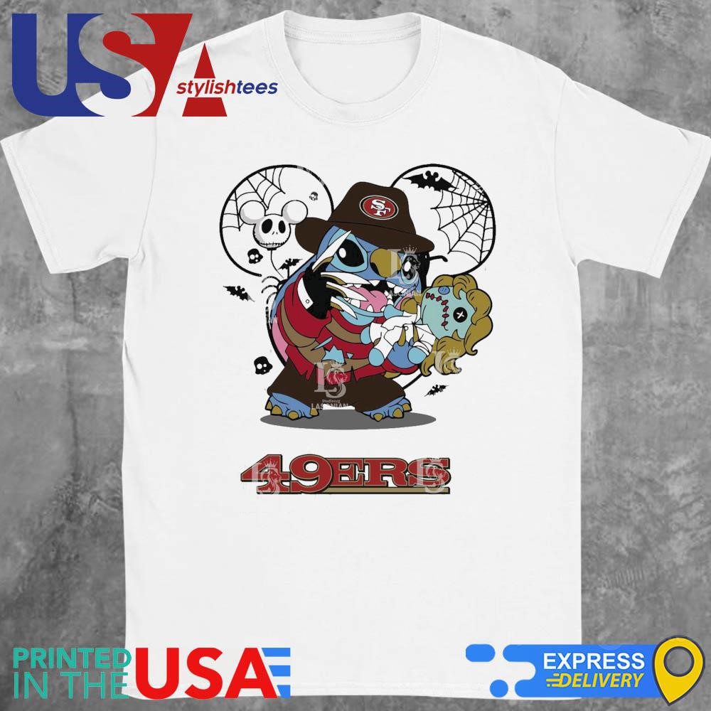 san-francisco-49ers-stitch-freddy-krueger-halloween-shirt-1 San Francisco 49ers Stitch Freddy Krueger Halloween T-Shirt