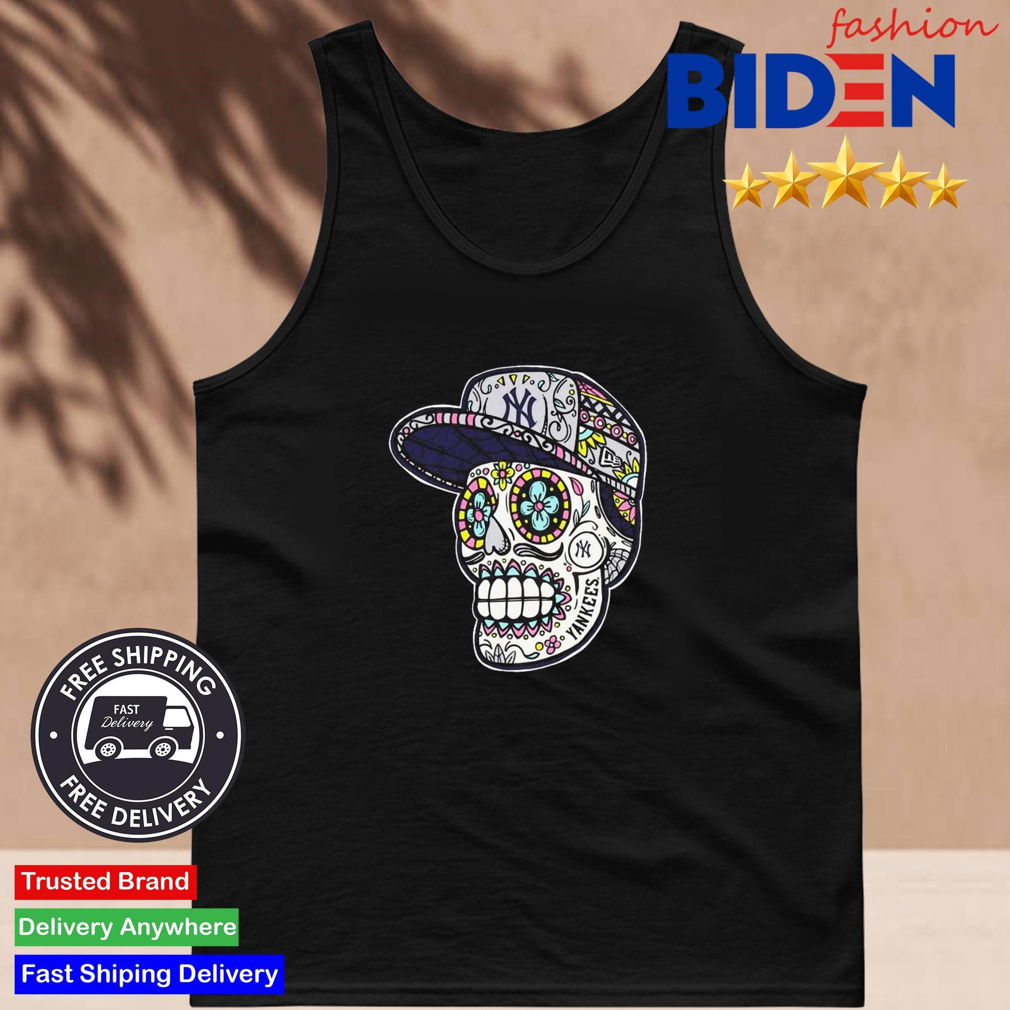 new-york-yankees-sugar-skull-hat-2024-tank-top-1 New York Yankees Sugar Skull Cap 2024 Tank Top