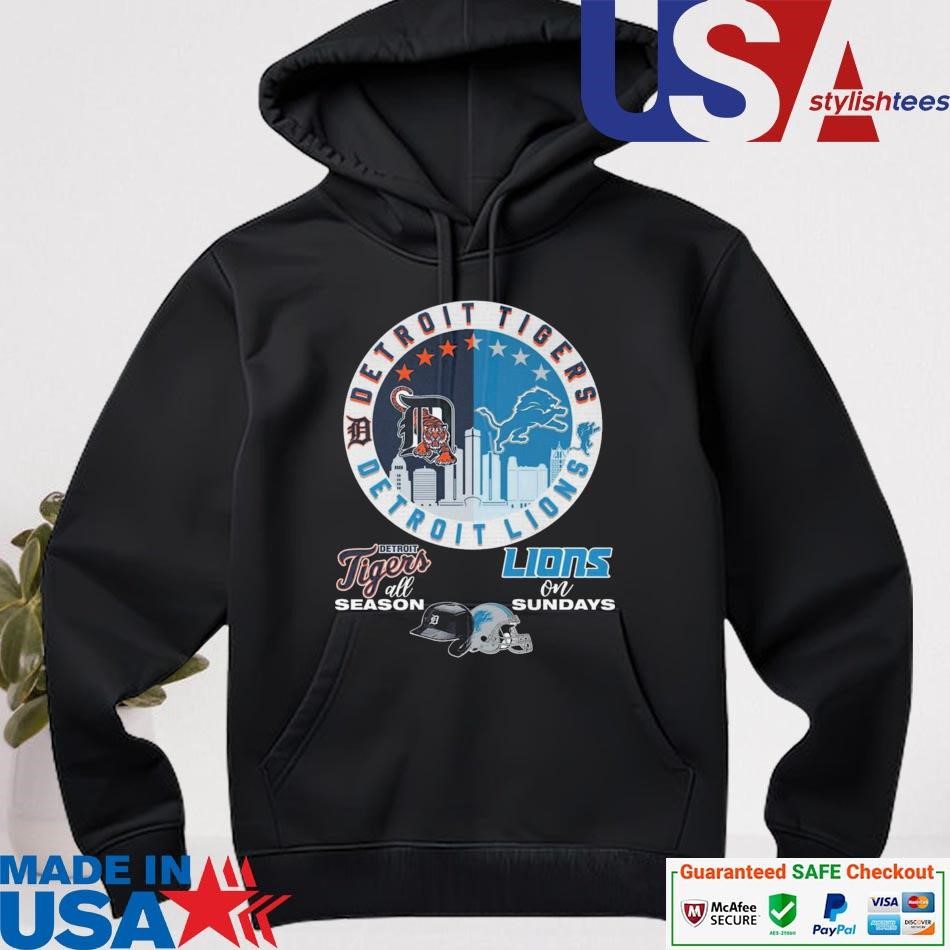 official-detroit-tigers-all-season-detroit-lions-on-sundays-2024-hoodie Authorized Detroit Tigers Year-Round Detroit Lions Sundays 2024 pullover