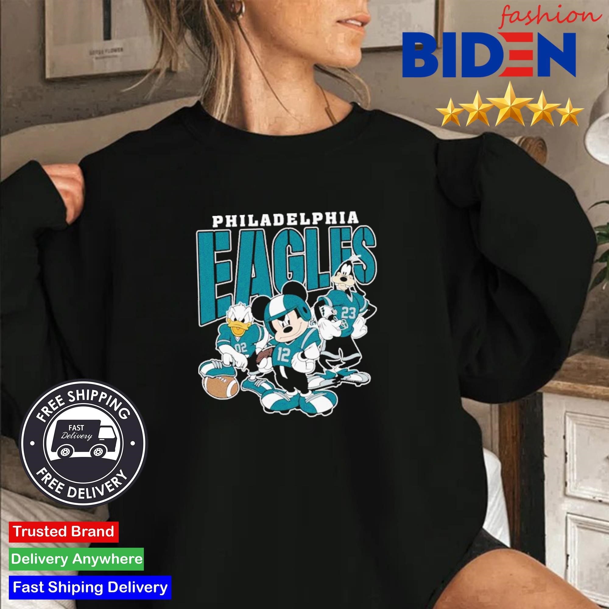 Philadelphia Eagles Mickey Donald Duck And Goofy Football Team 2024 Sweater