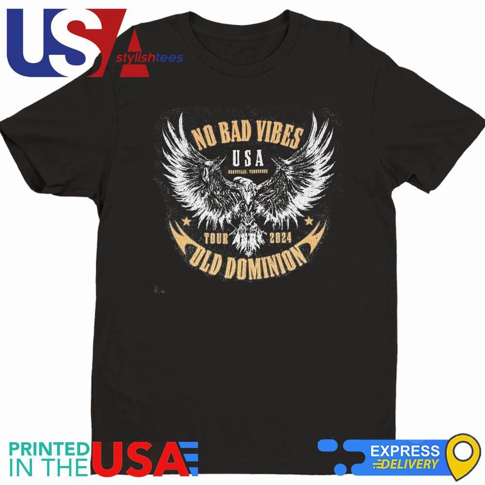 old-dominion-no-bad-vibes-moto-usa-nashville-tennessee-eagle-tour-2024-shirt-1 Old Dominion No Bad Vibes Moto USA Nashville, Tennessee Eagle Tour 2024 Shirt