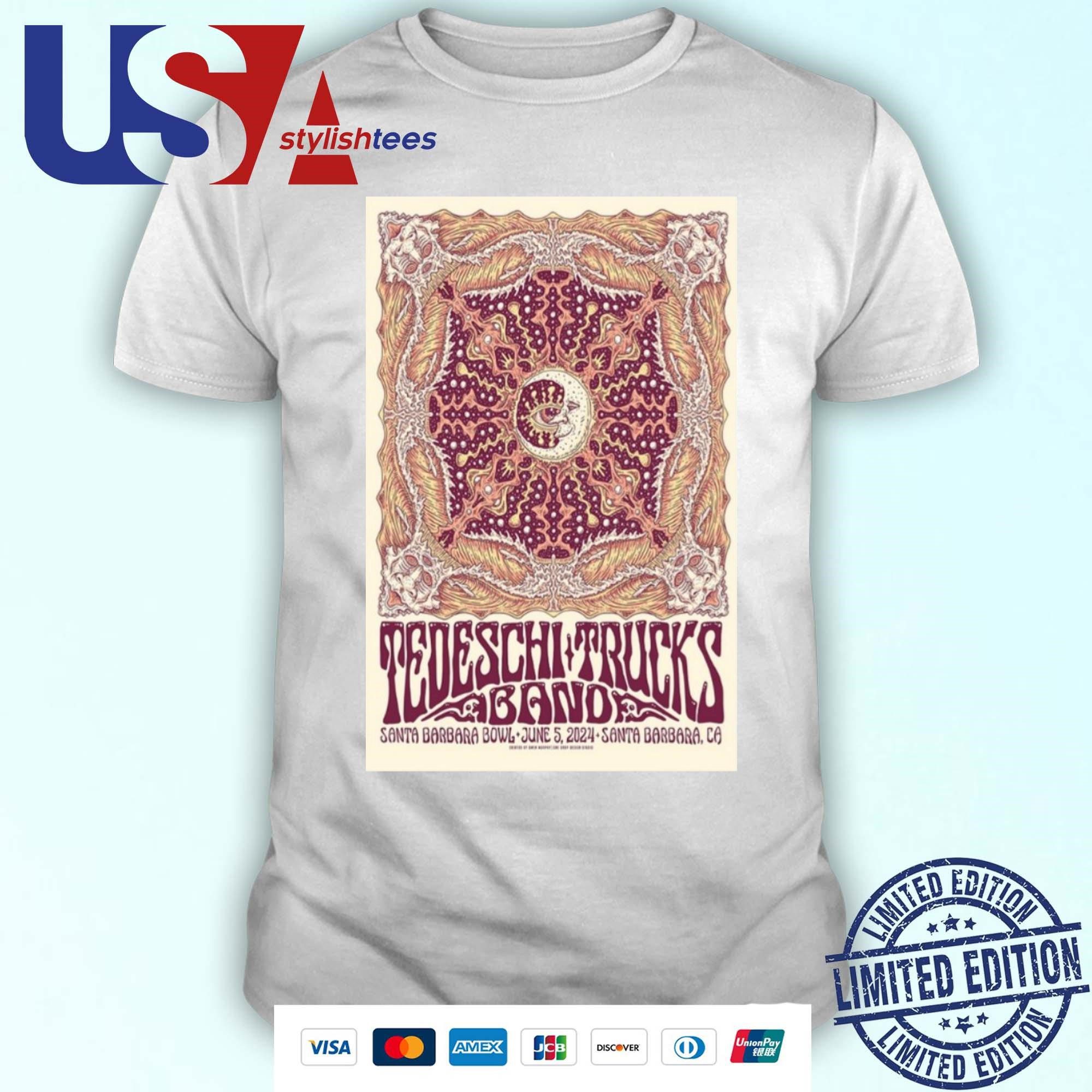 tedeschi-trucks-band-june-5-2024-santa-barbara-bowl-santa-barbara-ca-poster-t-shirt-1 Tedeschi Trucks Band June 5 2024 Santa Barbara Bowl Santa Barbara CA Poster Shirt
