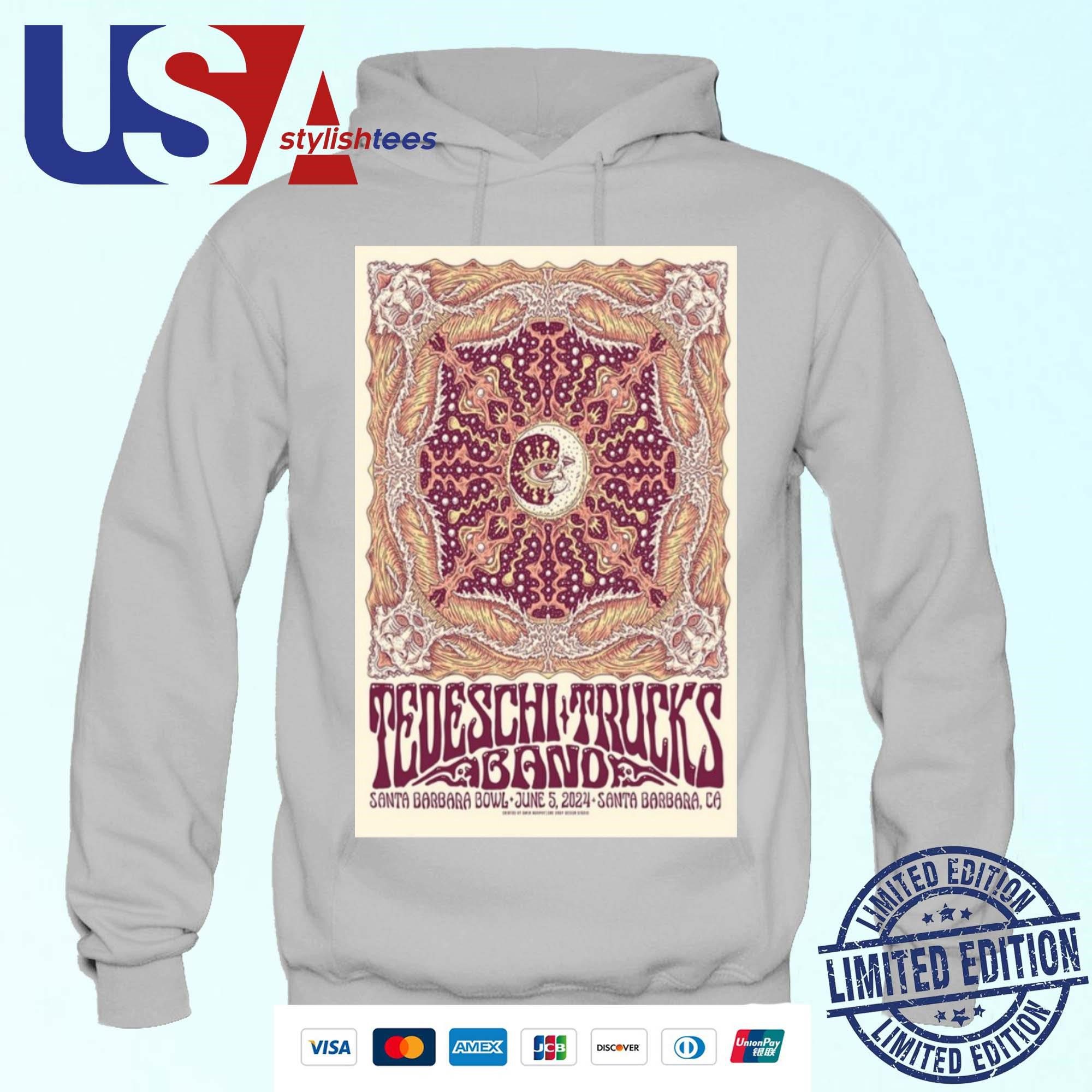 tedeschi-trucks-band-june-5-2024-santa-barbara-bowl-santa-barbara-ca-poster-hoodie Tedeschi Trucks Band June 5 2024 Santa Barbara Bowl Santa Barbara CA Poster Hoodie