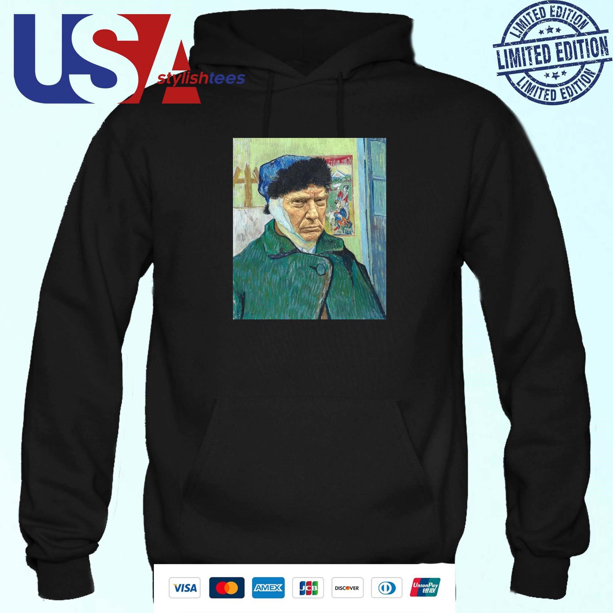 authentic-donald-trump-with-a-wrapped-ear-in-the-impression-of-a-van-gogh-artwork-hoodie Authentic Donald Trump with a wrapped ear in the impression of a Van Gogh artwork Hoodie