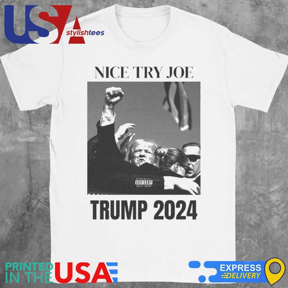 trump-assassination-attempt-nice-try-joe-trump-2024-shirt-1 Trump Assassination Effort Bold Attempt Joe Trump 2024 Tee