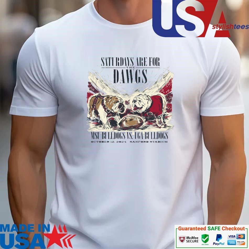 official-msu-bulldogs-vs-uga-bulldogs-saturdays-are-for-the-dawgs-october-12-2024-unisex Official MSU Bulldogs Vs Uga Bulldogs Saturdays Are For The Dawgs October 12, 2024 unisex