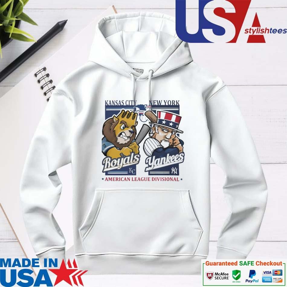 authentic-kansas-city-royals-versus-new-york-yankees-mlb-american-league-divisional-2024-mascots-emblem-hoodie Authentic Kansas City Royals Versus New York Yankees MLB American League Divisional 2024 Mascots Emblem hoodie