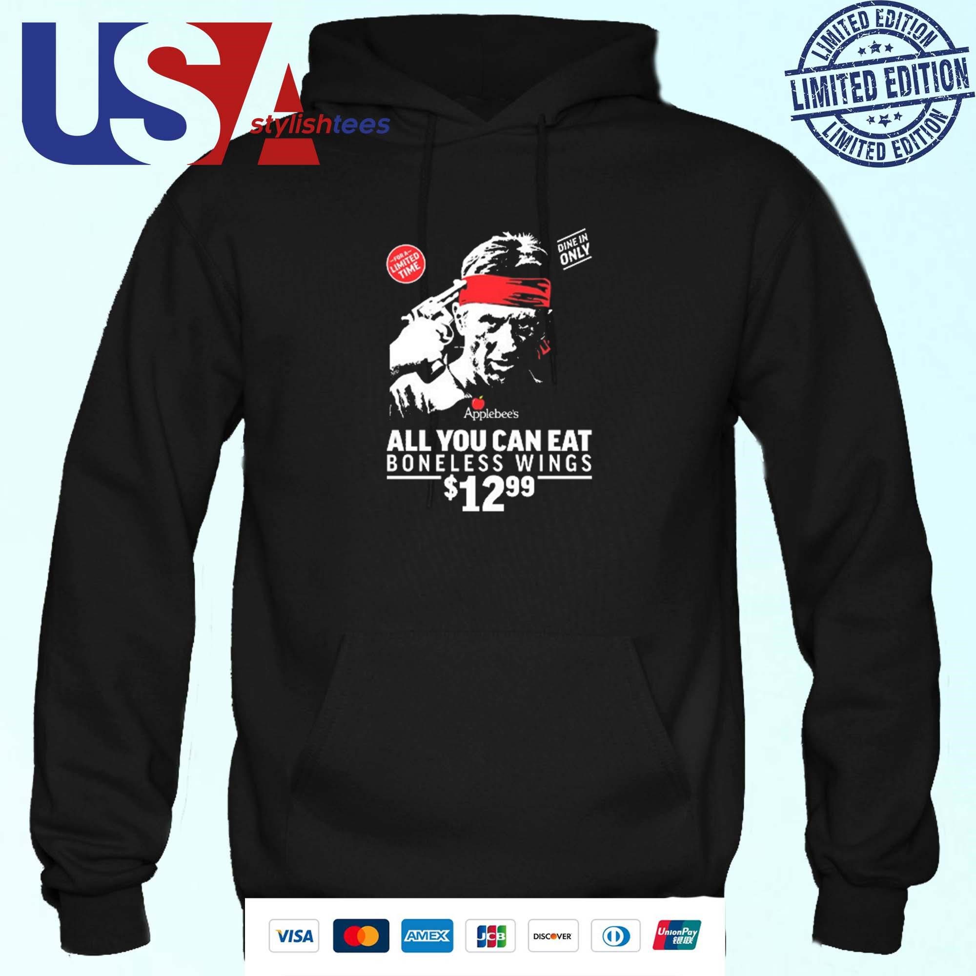 the-deer-hunter-x-applebees-all-you-can-eat-boneless-wings-12-99-hoodie The Deer Hunter x Applebee's All You Can Eat Boneless Wings 12.99 Hoodie