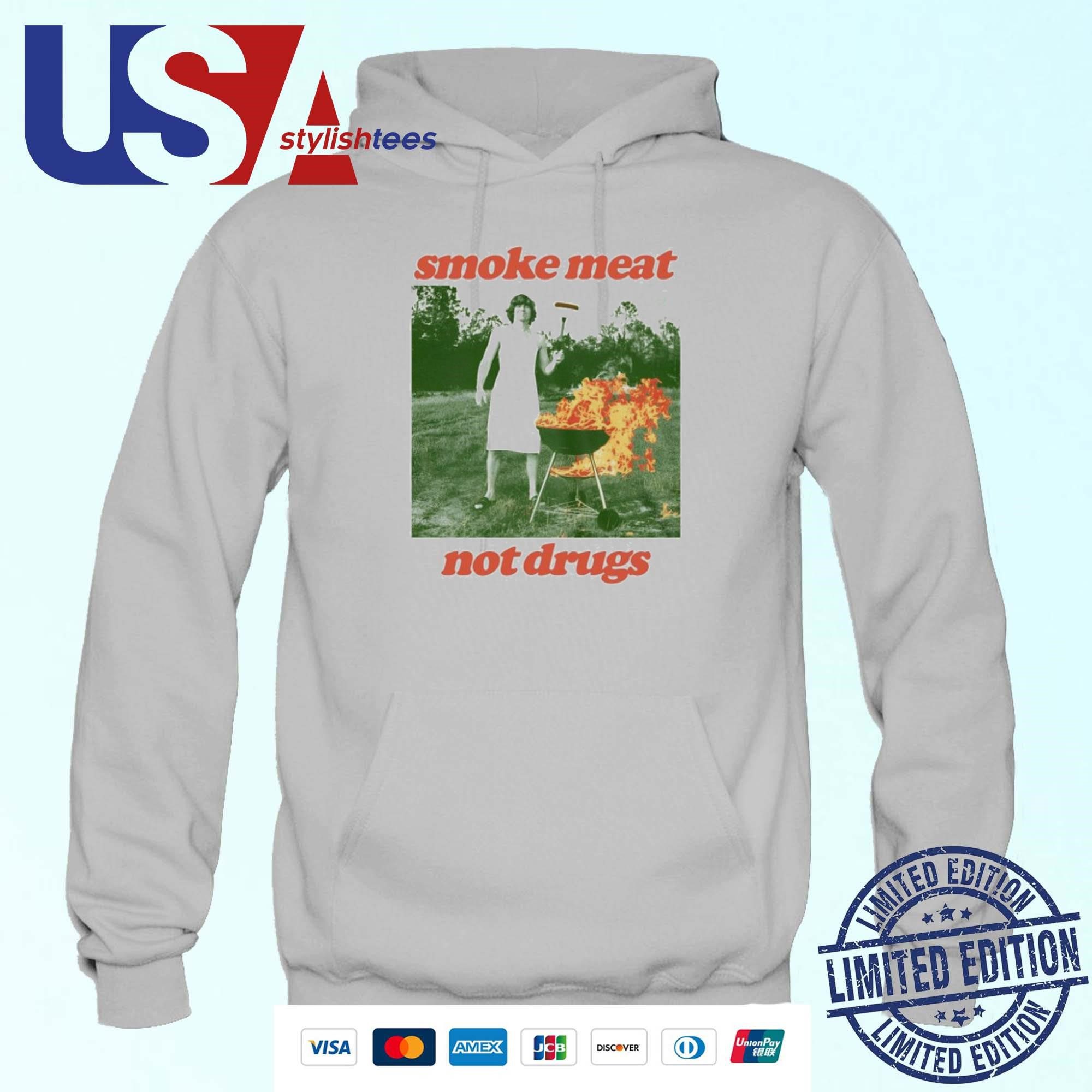 smoke-meat-not-drugs-natural-hoodie Smoke Meat Not Drugs Natural Hoodie