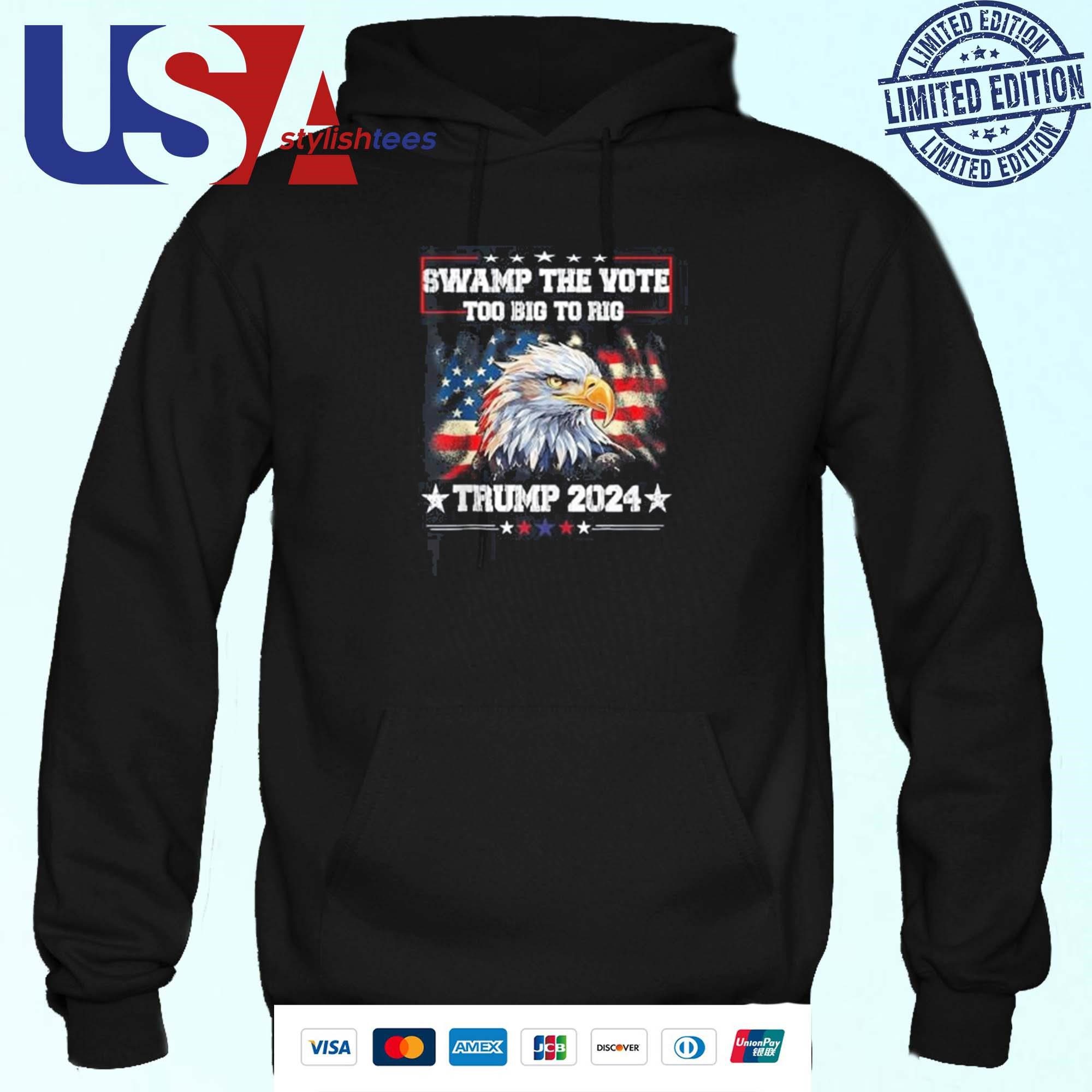 trump-swamp-the-vote-usa-too-big-to-rig-american-flag-eagle-hoodie Trump Swamp the Ballot USA Too Immense To Rig American Flag Eagle Hoodie