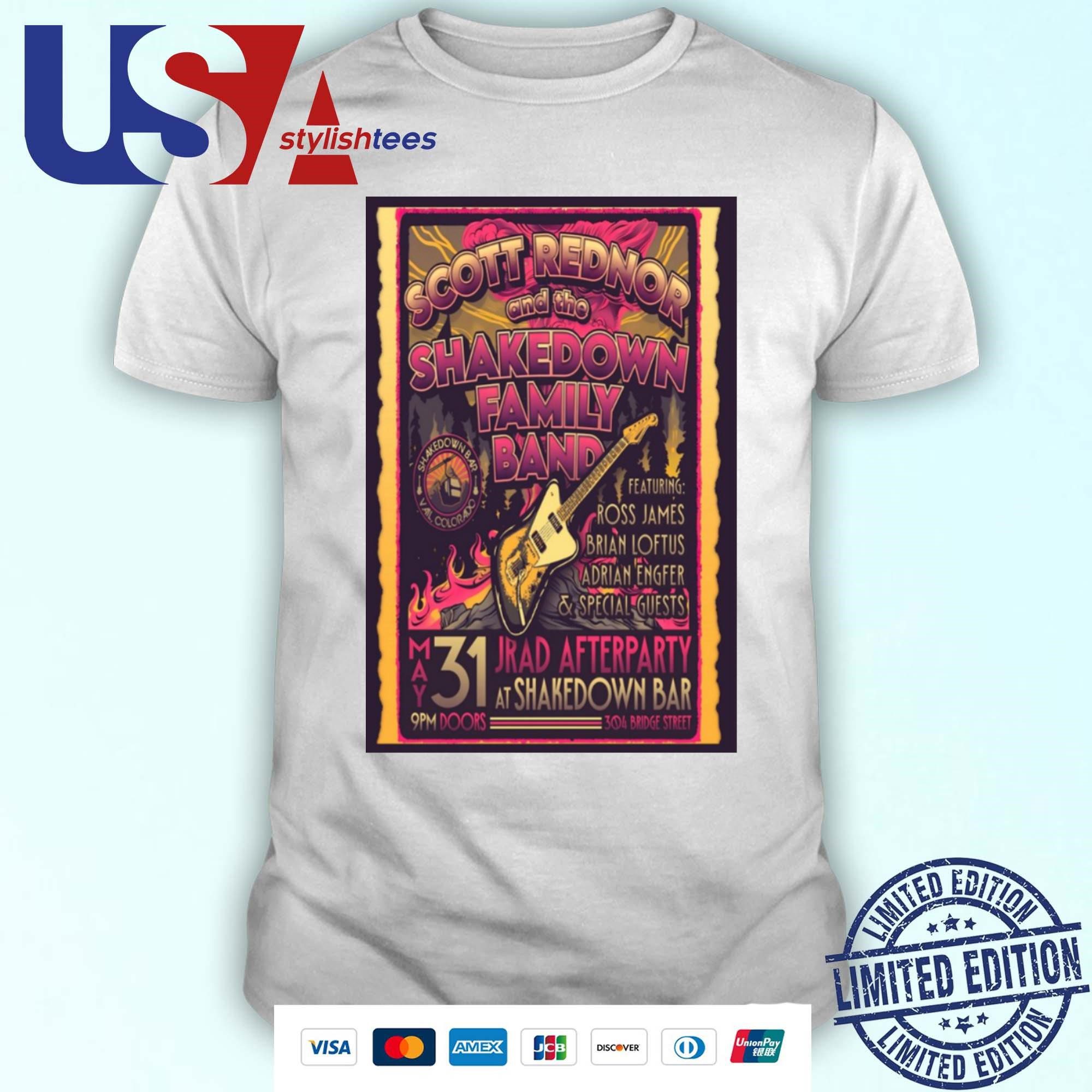 scott-rednor-and-the-shakedown-family-band-304-bridge-st-vail-co-may-31-2024-poster-t-shirt-1 Scott Rednor And The Shakedown Family Band 304 Bridge St Vail, CO May 31 2024 Poster Shirt