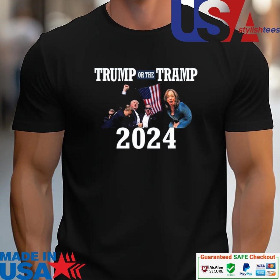 official-trump-or-the-tramp-2024-shirt-leveon-bell-wearing-unisex Official Trump Or The Tramp 2024 Shirt Le'veon Bell Wearing unisex