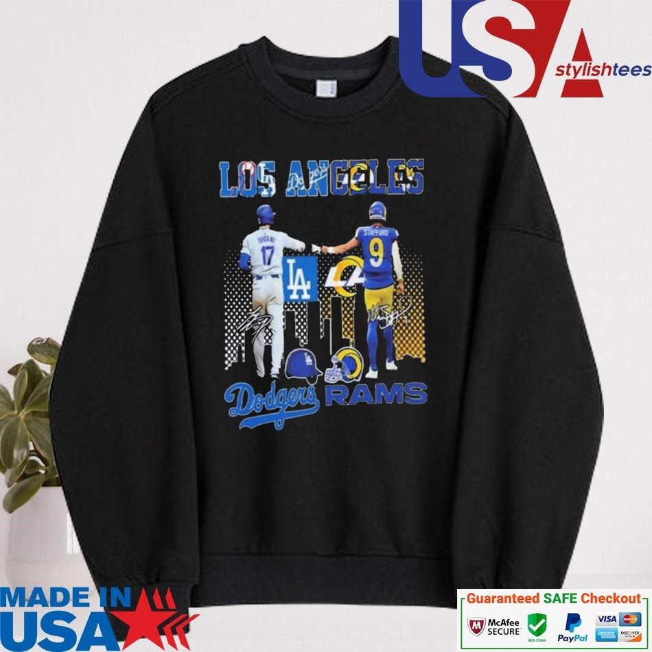 official-dodgers-shohei-ohtani-rams-matthew-stafford-sweater Official Dodgers Shohei Ohtani Rams Matthew Stafford sweater