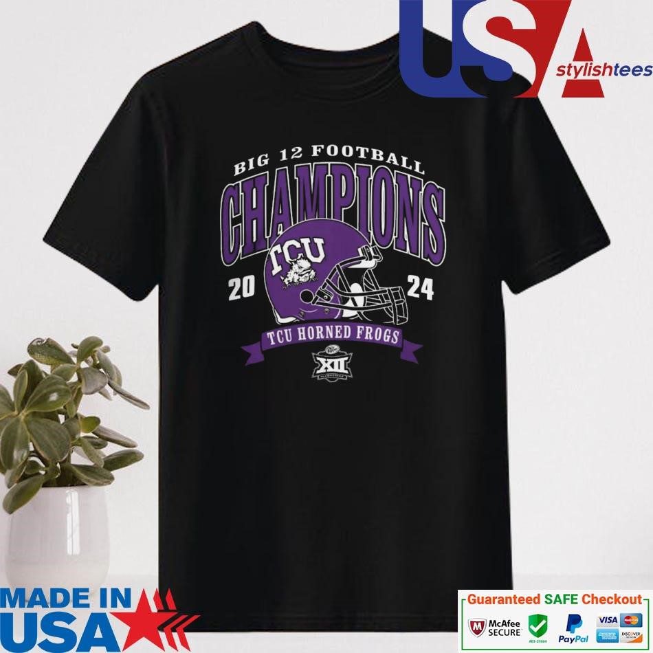 authorized-big-12-football-league-titleholders-tcu-horned-frogs-2024-helmet-shirt-1 Authorized Big 12 Football League Titleholders TCU Horned Frogs 2024 Helmet Shirt